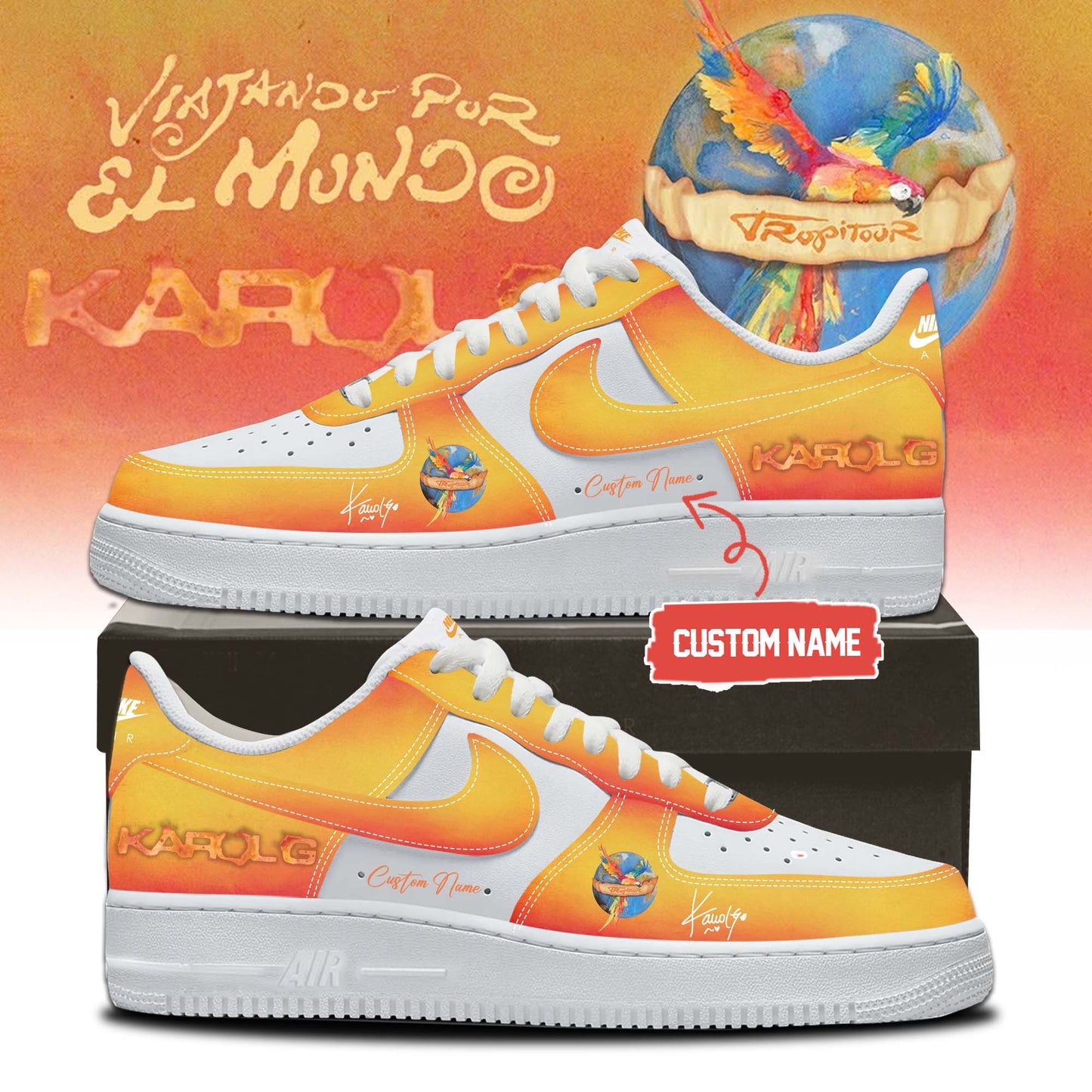 ,,KaRol G ”VIAJANDO POR EL MUNDO TROPITOUR” Limited Edition Signature - Shoes 1