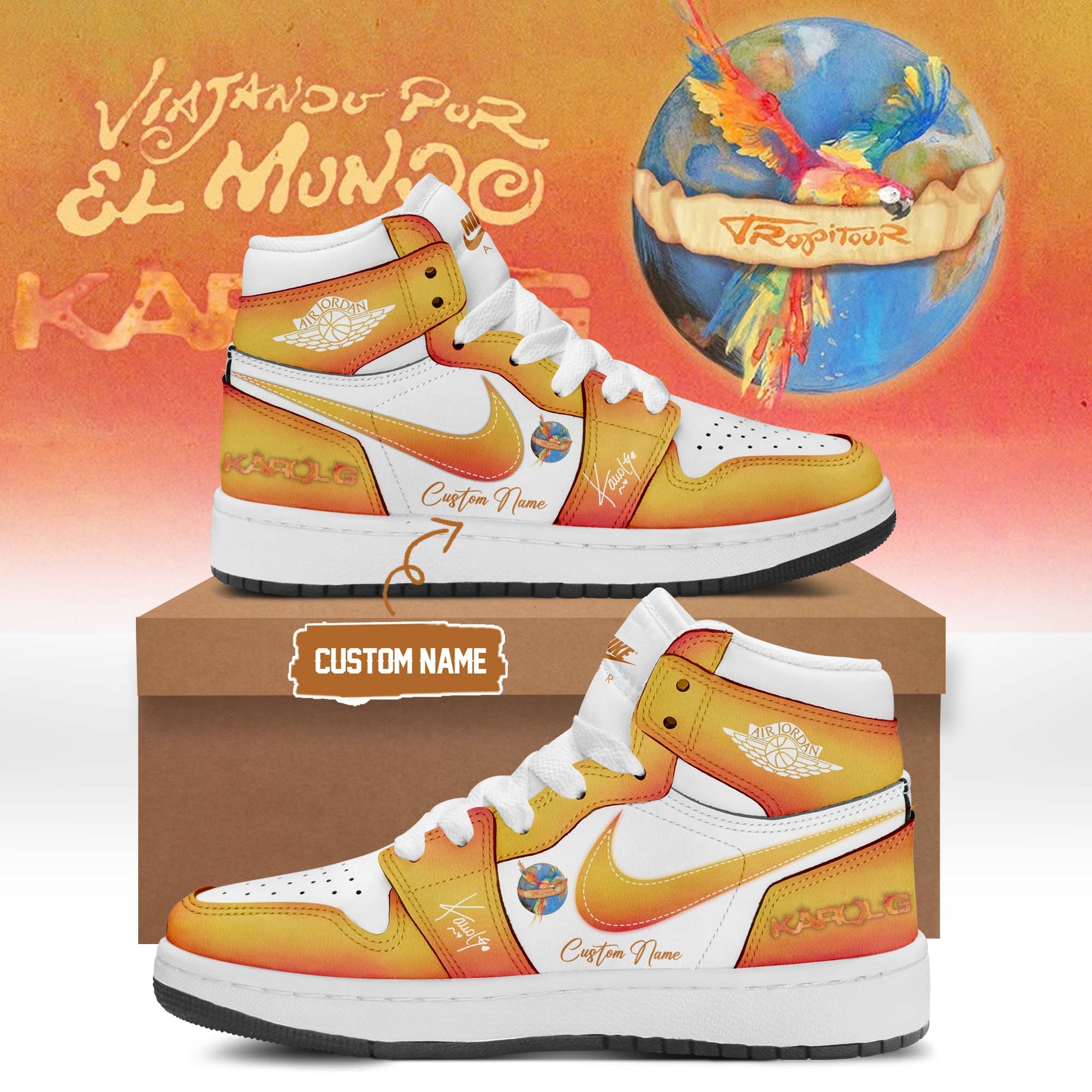 ,,KaRol G ”VIAJANDO POR EL MUNDO TROPITOUR” Limited Edition Signature - Shoes 1