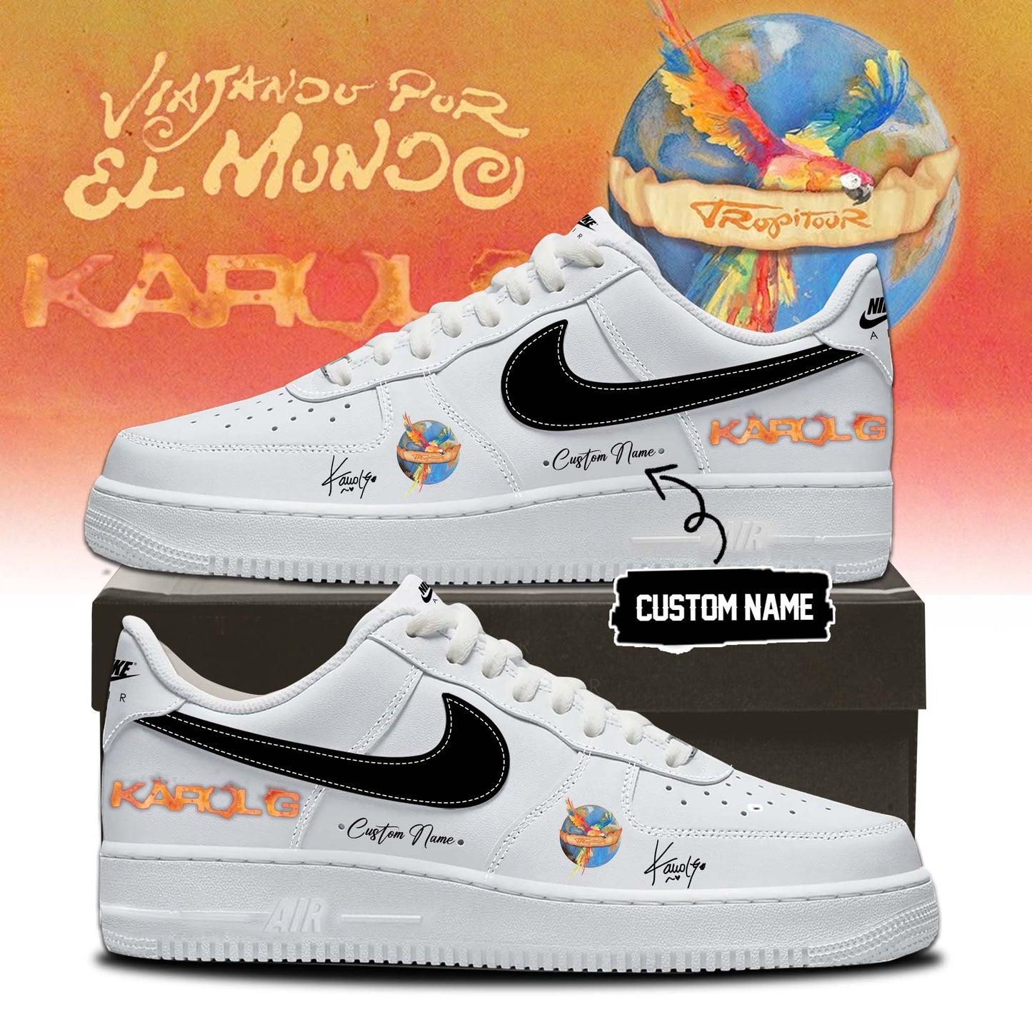 ,,KaRol G ”VIAJANDO POR EL MUNDO TROPITOUR” Limited Edition Signature - Shoes 5