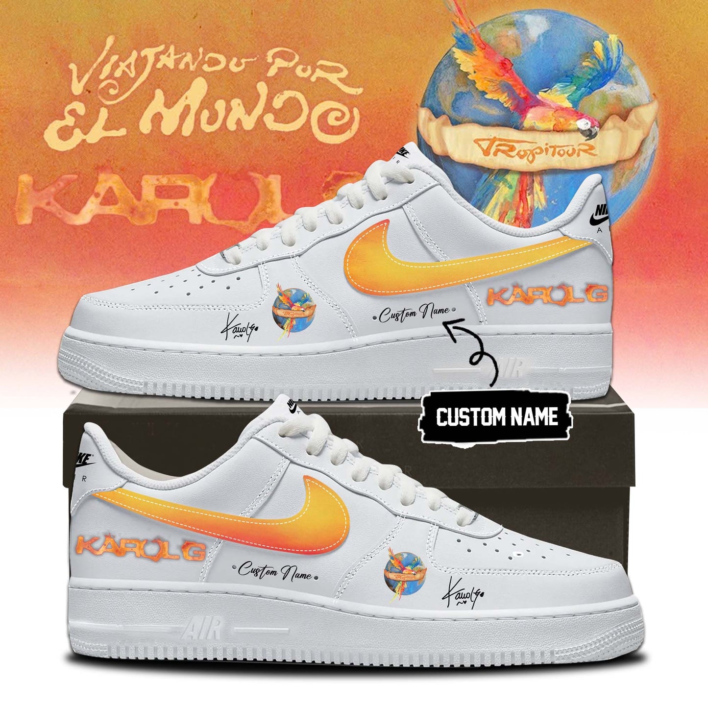 ,,KaRol G ”VIAJANDO POR EL MUNDO TROPITOUR” Limited Edition Signature - Shoes 3
