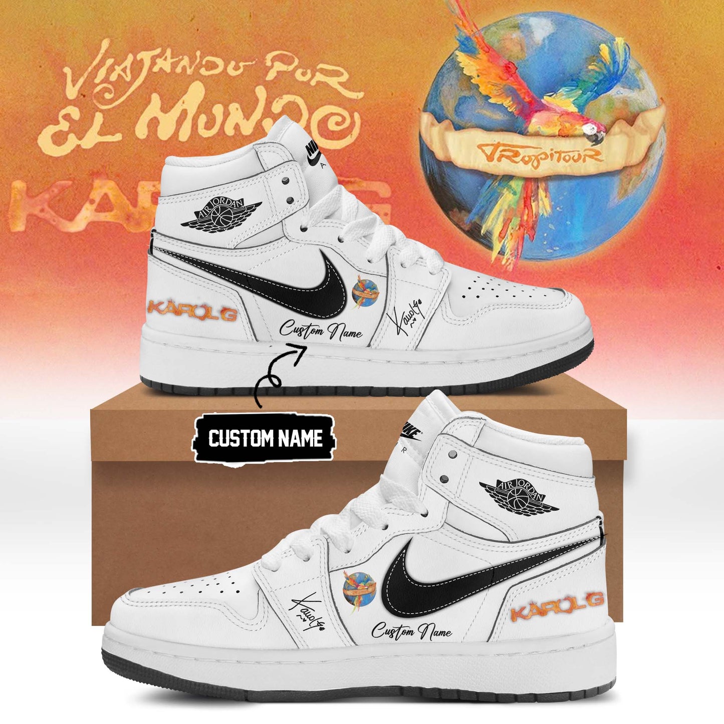 ,,KaRol G ”VIAJANDO POR EL MUNDO TROPITOUR” Limited Edition Signature - Shoes 5