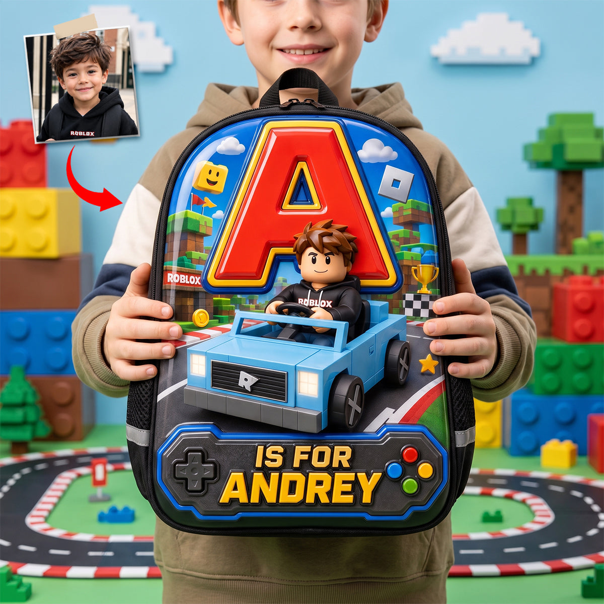 Racing To Back To School Day Shool Bag - Custom Name Gifts For Kids