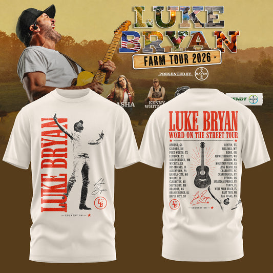 Luke Bryan – Word On The Street Tour 2026 Limited Edition Tshirt
