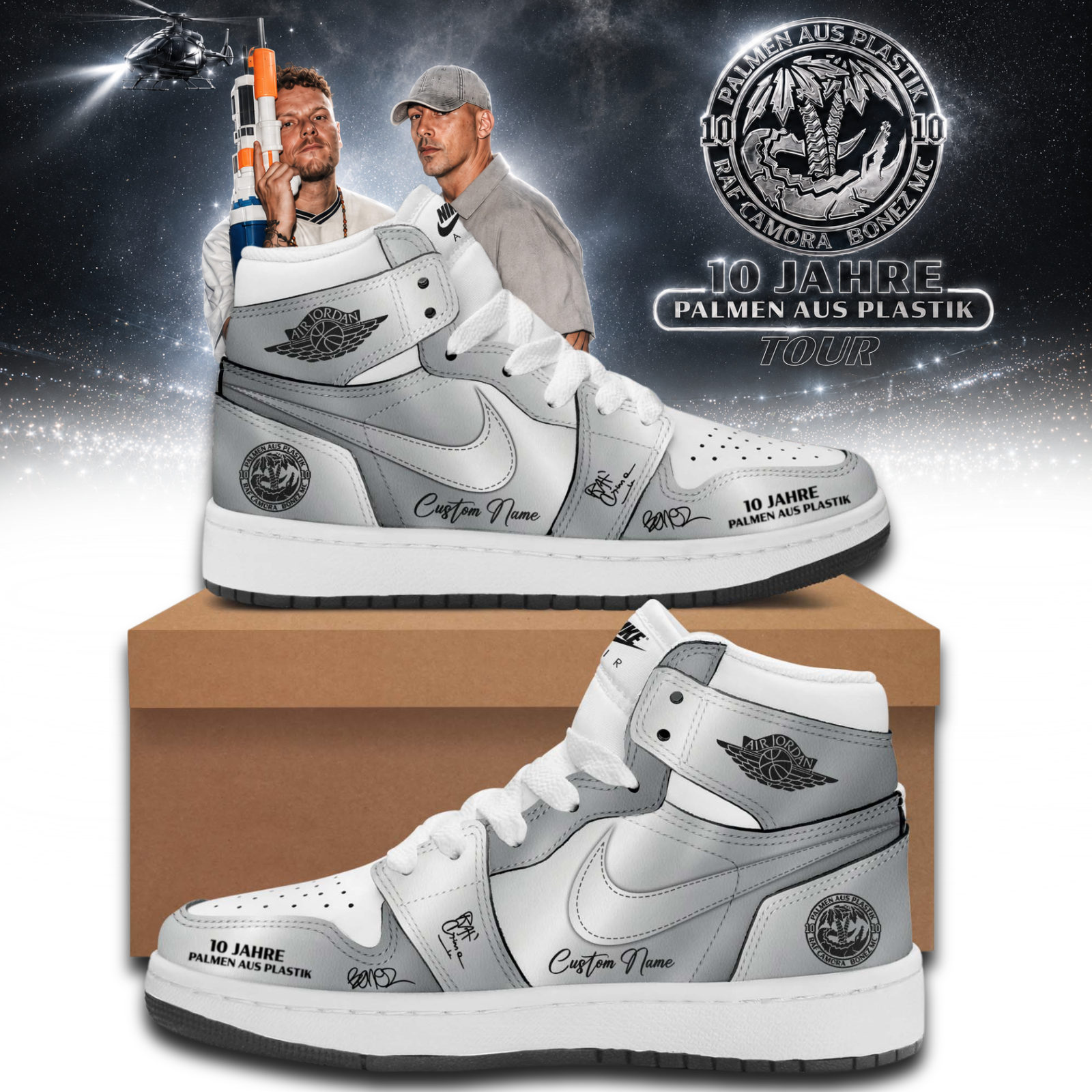 __RAF Camora &amp; Bonez MC "10 Jahre Palmen aus Plastik Tour" . Limited Edition Signature Shoes 2