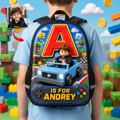 Racing To Back To School Day Shool Bag - Custom Name Gifts For Kids