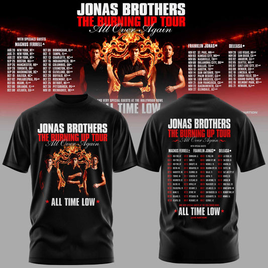 .Jns Bros The Burning Up Tour All Over Again 3D All-Over Print T-Shirt V1