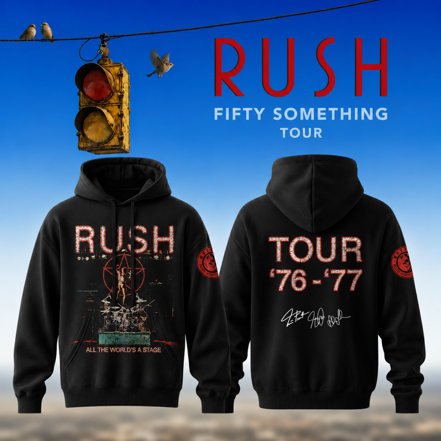 ,,.RUSH "Fifty Something Tour" 2026 Signed – Hoodie