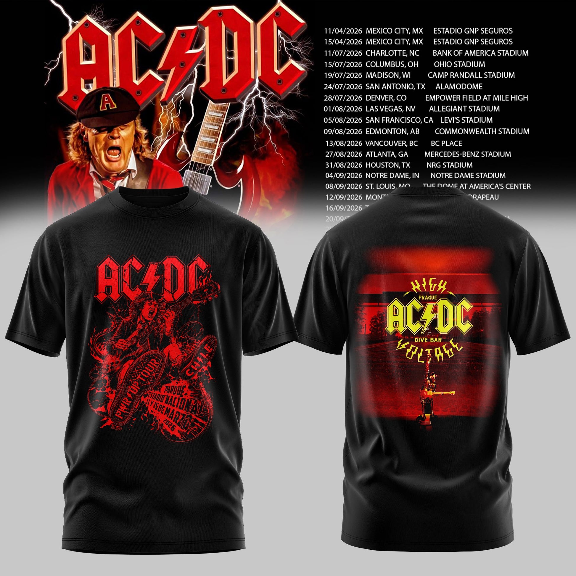 AC/DC 2026 T-SHIRT COLLECTION IS HERE ⚡