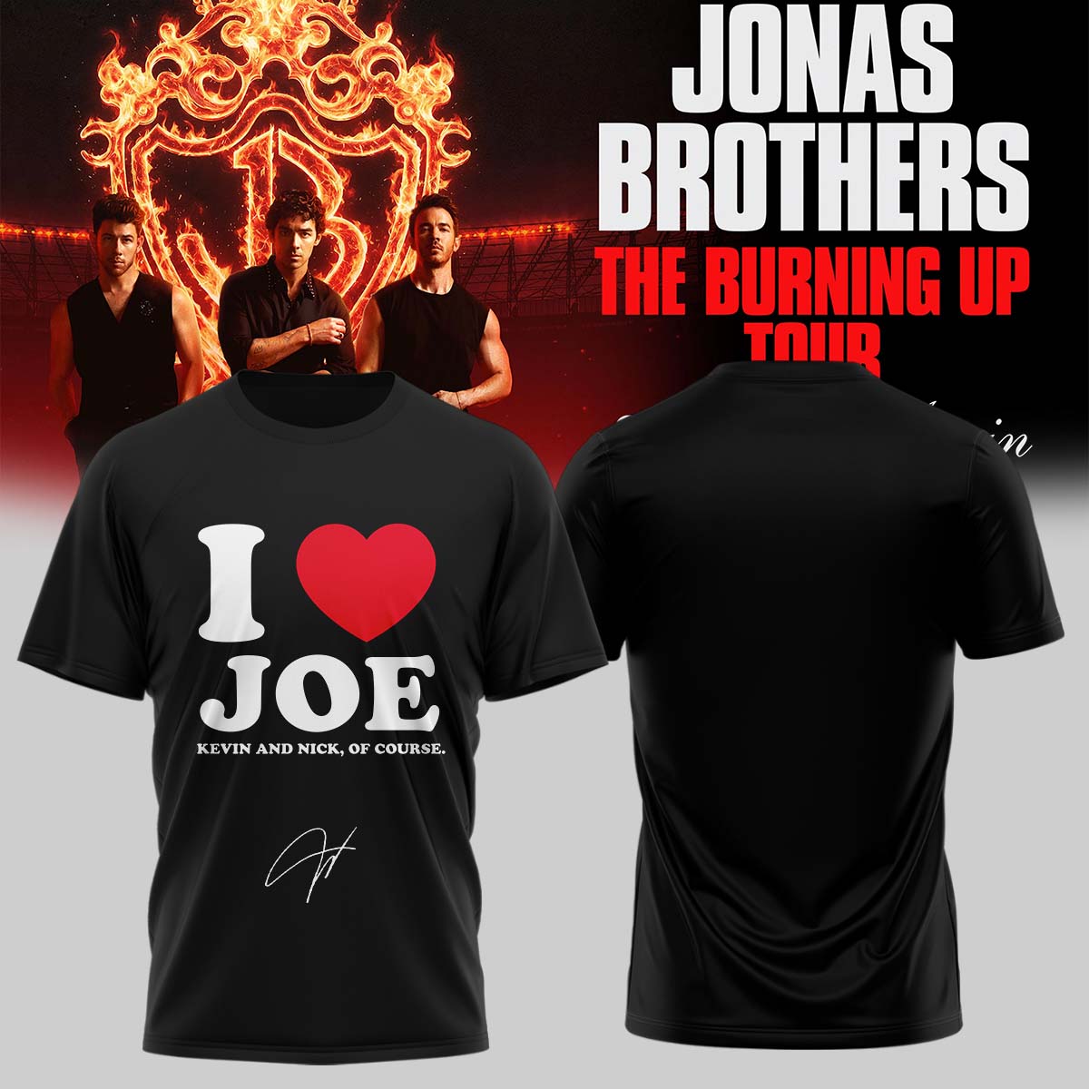 Jonas Brothers The Burning Up Tour TShirt