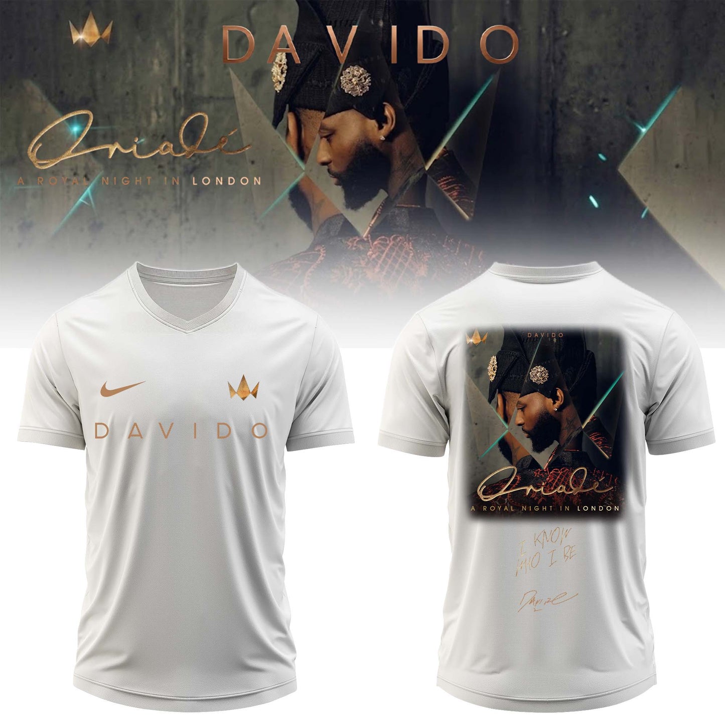 ,.Davido "A Royal Night In London" 2026 Limited Edition Signature – Jersey