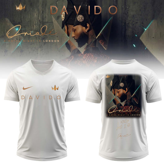 ,.Davido "A Royal Night In London" 2026 Limited Edition Signature – Jersey