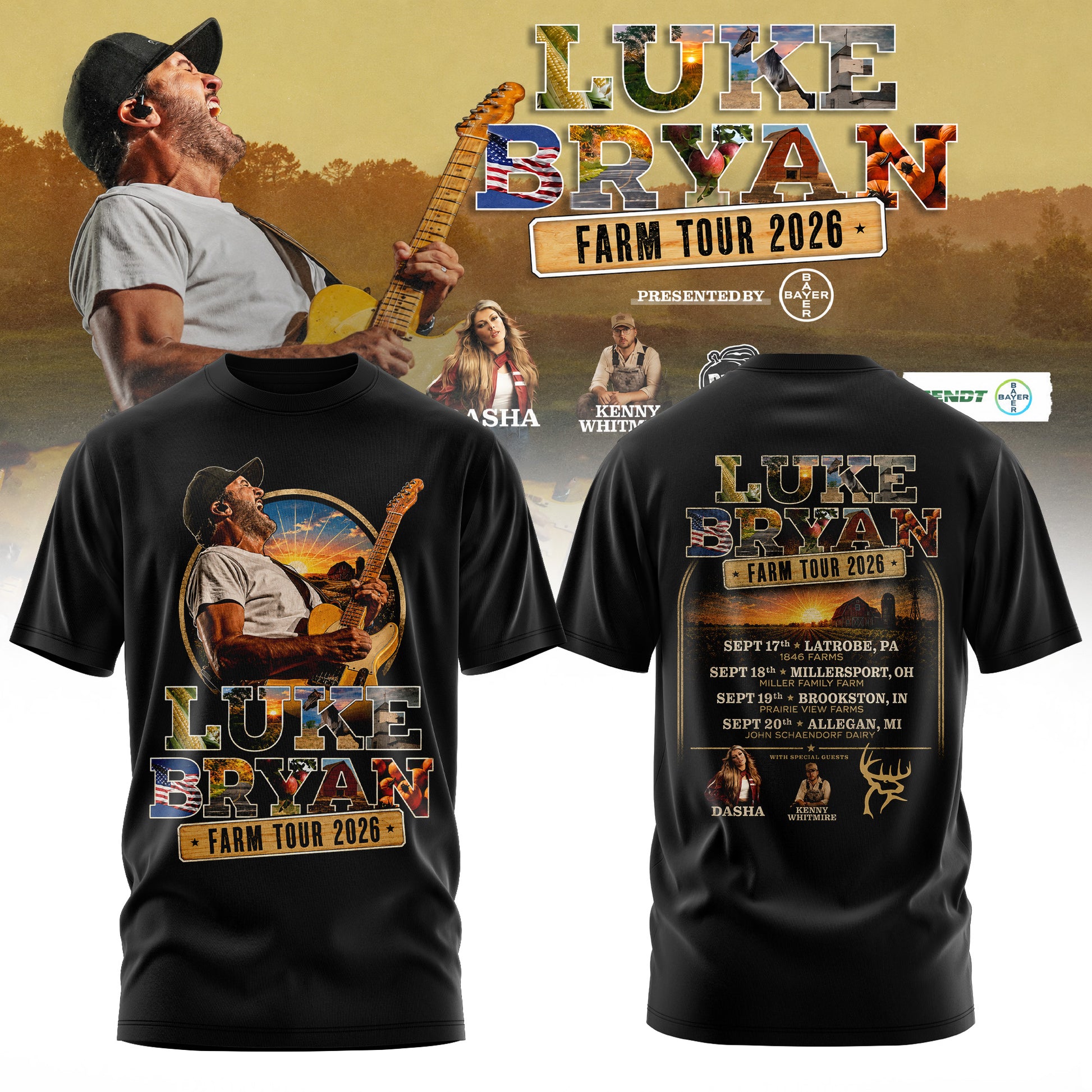 Luke Bryan – Word On The Street Tour 2026 Limited Edition Tshirt