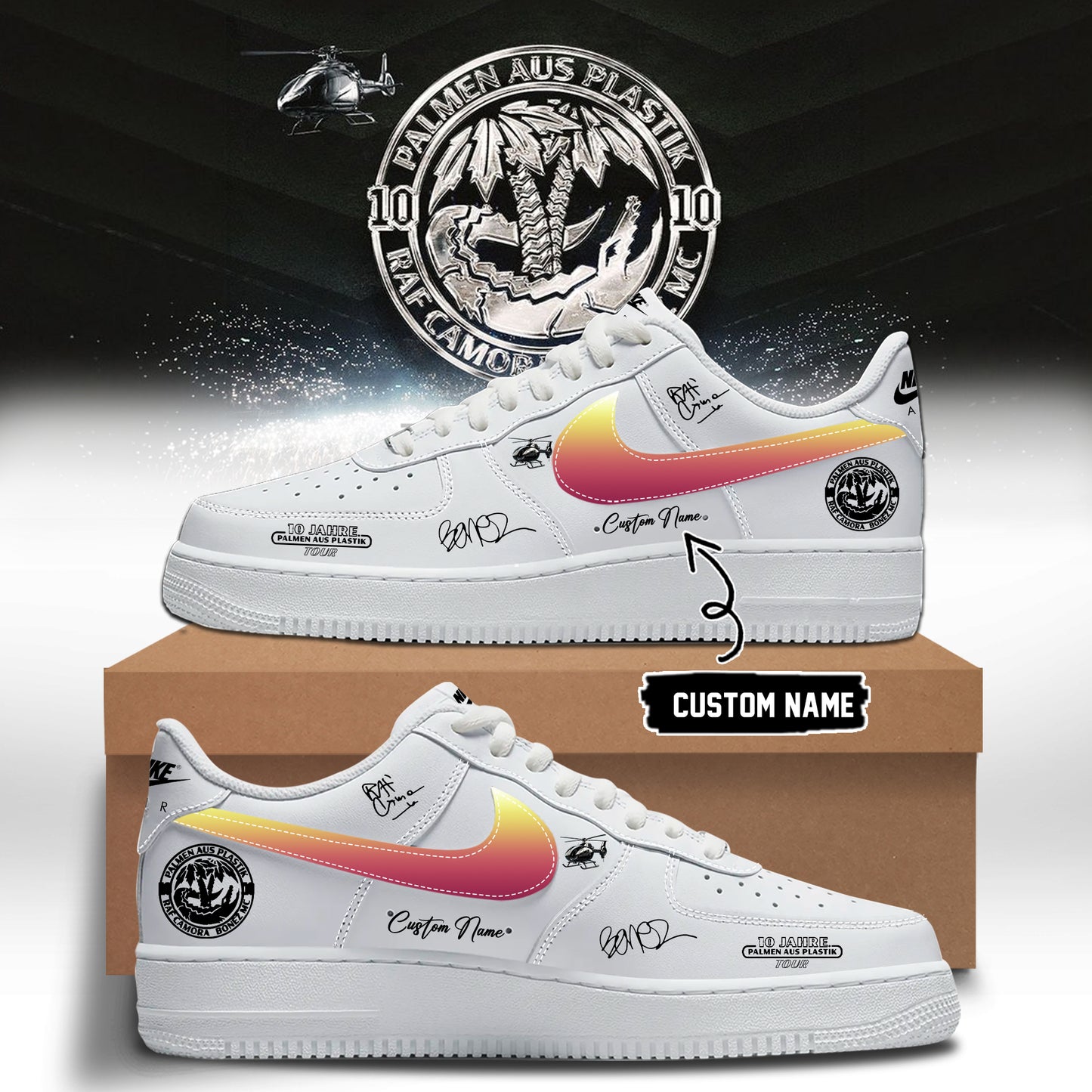 __RAF Camora &amp; Bonez MC "10 Jahre Palmen aus Plastik Tour" . Limited Edition Signature Shoes 6