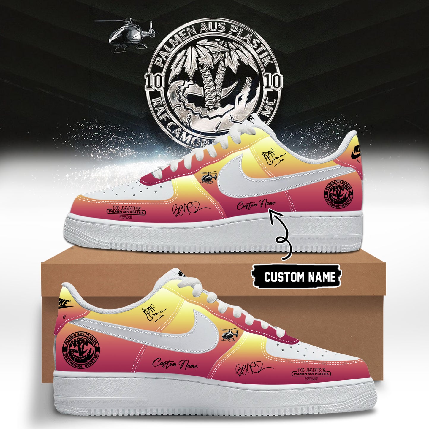 __RAF Camora &amp; Bonez MC "10 Jahre Palmen aus Plastik Tour" . Limited Edition Signature Shoes 5