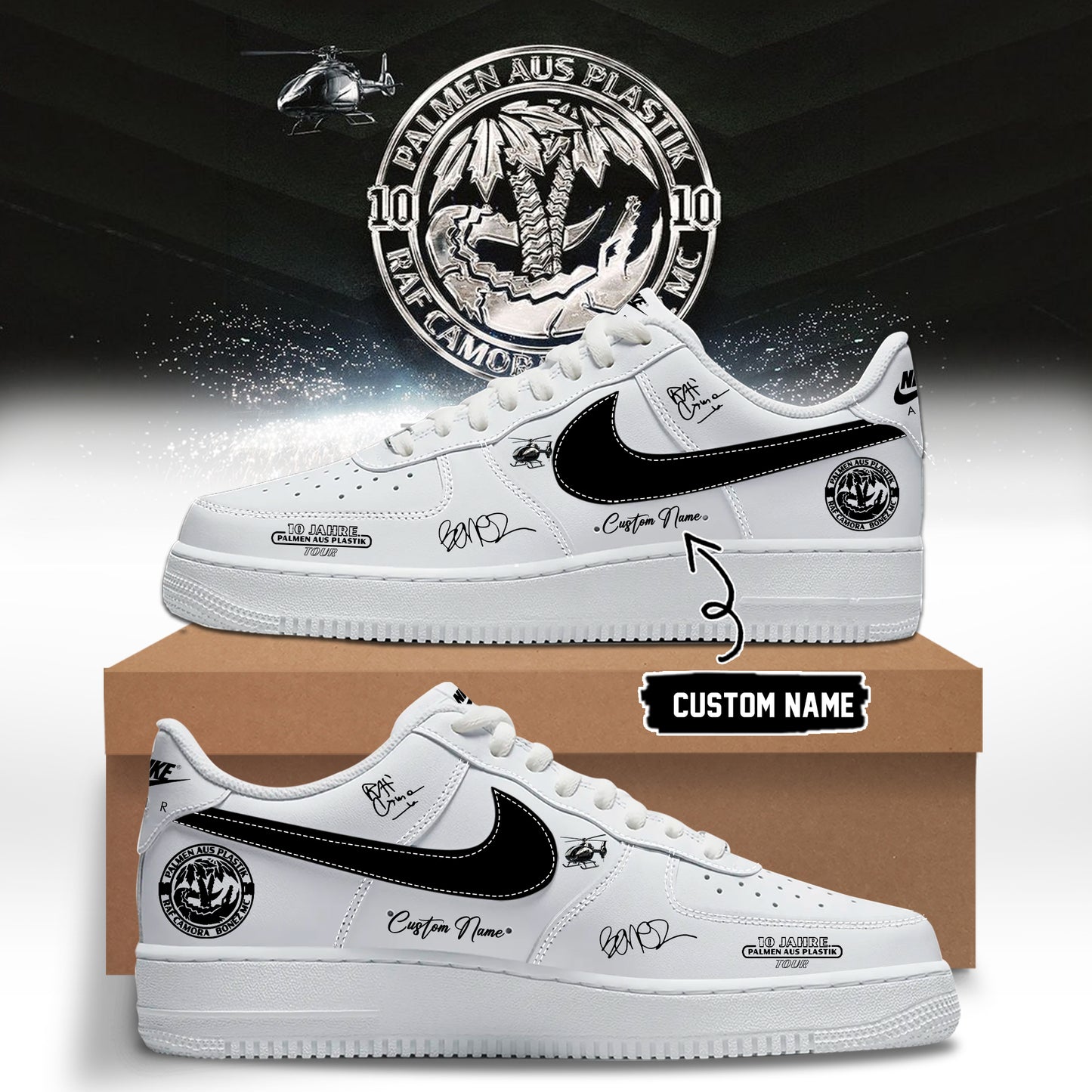 __RAF Camora &amp; Bonez MC "10 Jahre Palmen aus Plastik Tour" . Limited Edition Signature Shoes 2