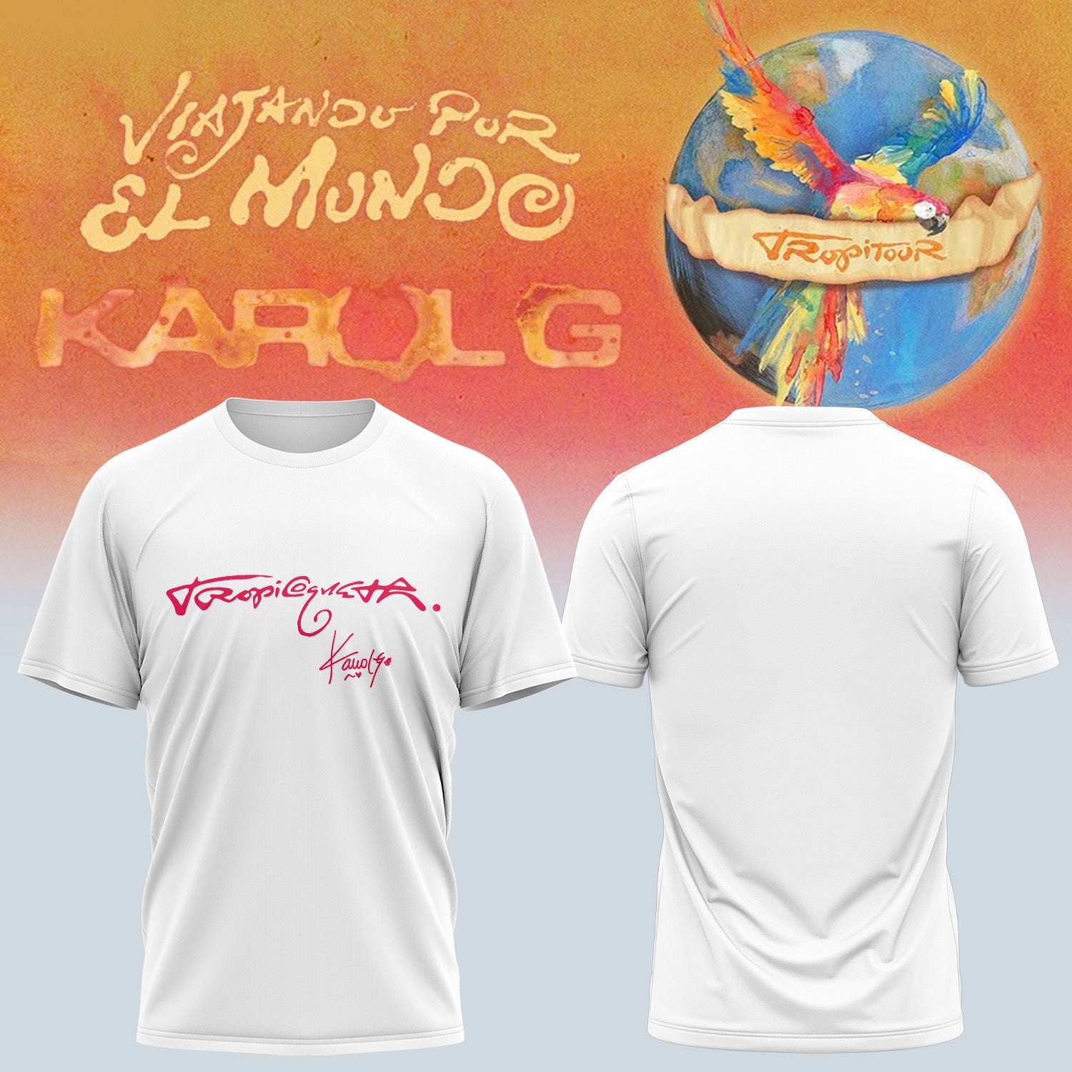 KaRol G ''VIAJANDO POR EL MUNDO TROPITOUR'' Limited Edition Signature – Tshirt