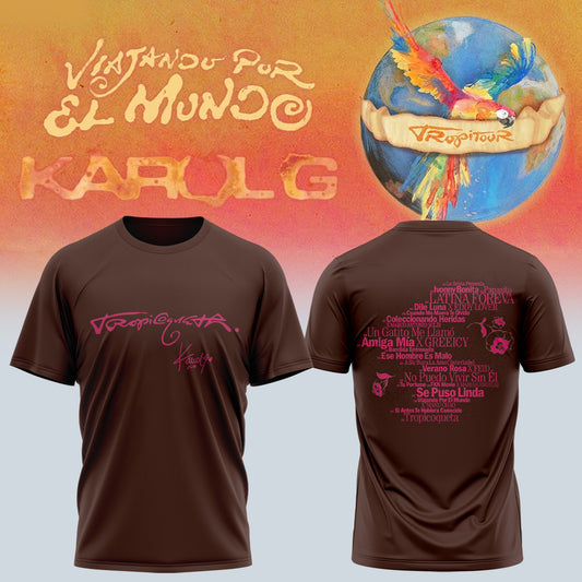 KaRol G ''VIAJANDO POR EL MUNDO TROPITOUR'' Limited Edition Signature – Tshirt