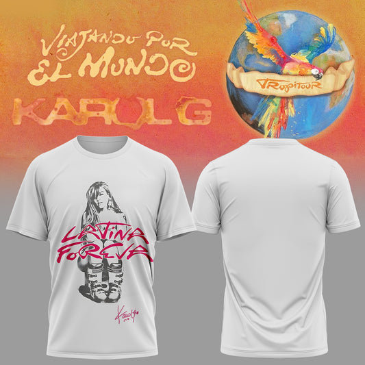 KaRol G ''VIAJANDO POR EL MUNDO TROPITOUR'' Limited Edition Signature – Tshirt