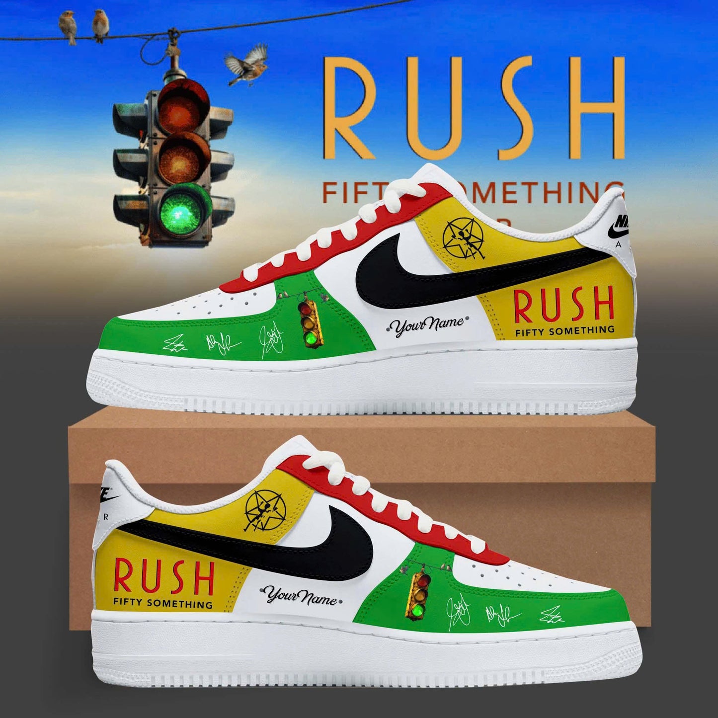 _Fifty Something Tour 2026 Personalized 3D Custom Sneakers - Retro Colorblock Edition