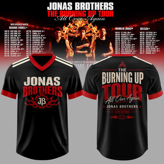.Jns Bros The Burning Up Tour All Over Again 3D All-Over Print Football Jersey V5