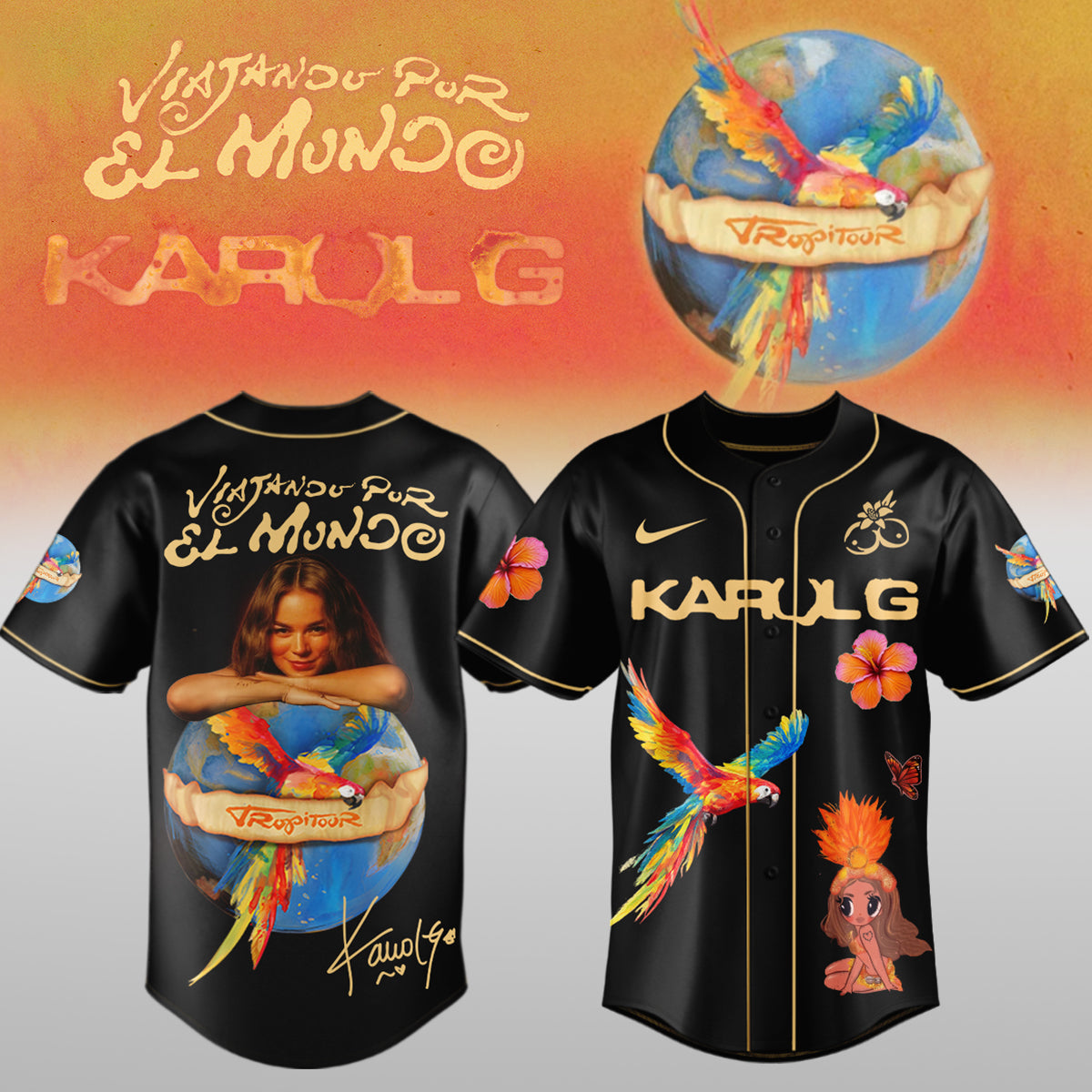 ,,,KaRol G ”VIAJANDO POR EL MUNDO TROPITOUR” Limited Edition Signature – Jersey 2