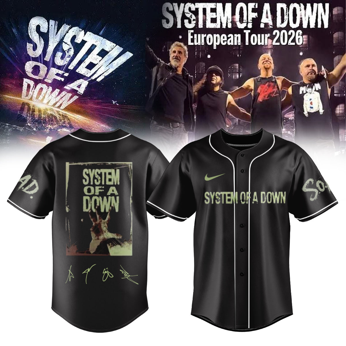 System of a Down signed Jersey