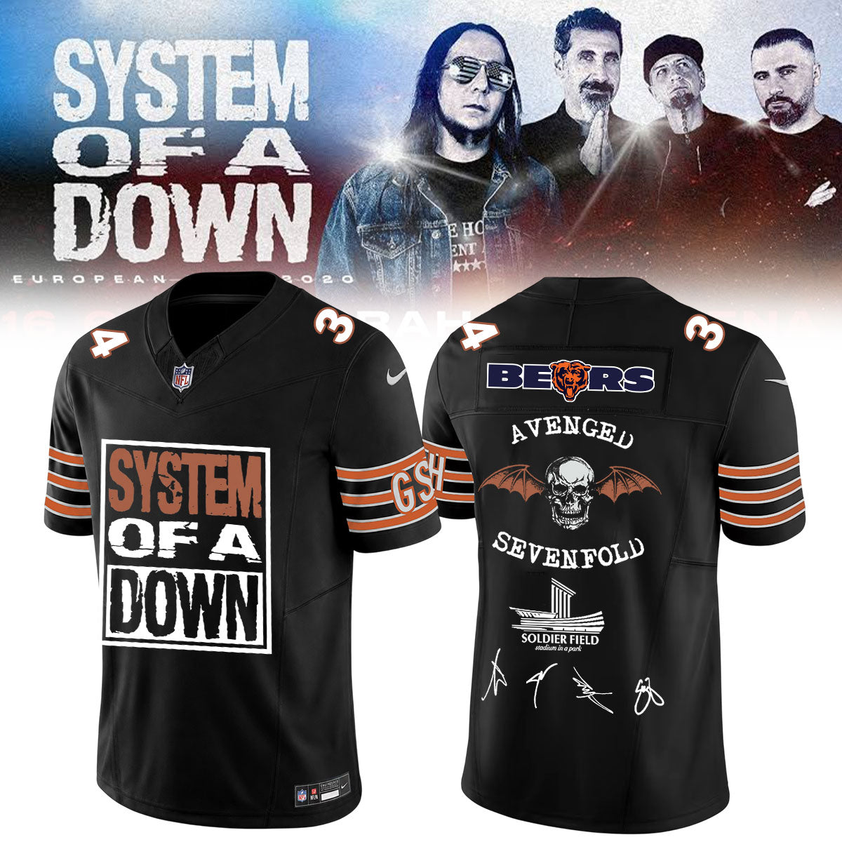 System of a Down signed Jersey 5
