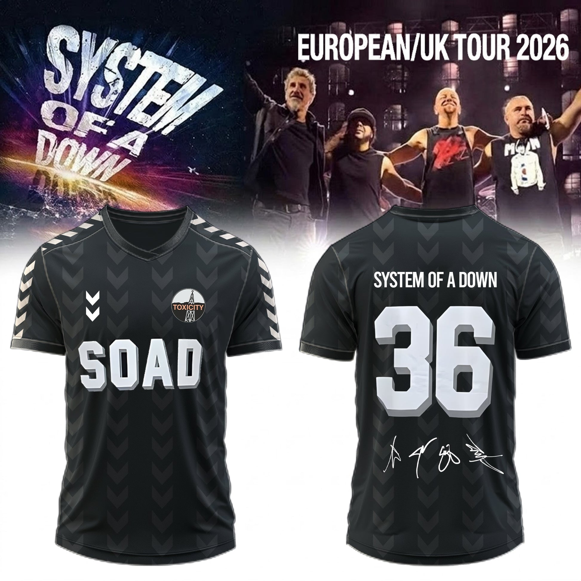 .System of a Down “Europe / UK Stadium Tour 2026” signed Jersey 1