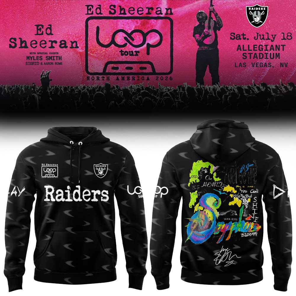 Ed Sheeran The Loop Tour 2026 in Allegiant Stadium Signature Limited Edition Hoodie