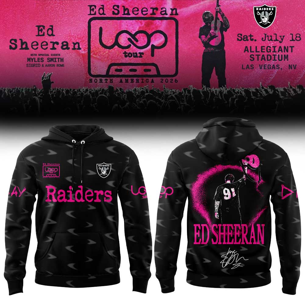 Ed Sheeran The Loop Tour 2026 in Allegiant Stadium Signature Limited Edition Hoodie