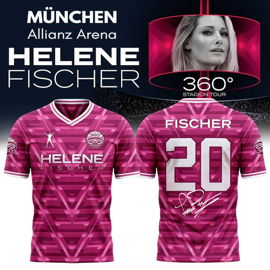 .Helene Fischer 360° Stadion Tour in Allianz Arena-FC Bayern Munich Signature Limited Jersey Pink