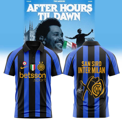 .  The Weeknd After Hours Til Dawn Tour x Inter Milan Limited Edition Polo V2