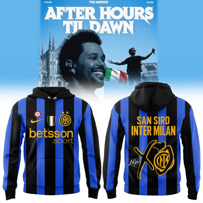.  The Weeknd After Hours Til Dawn Tour x Inter Milan Limited Edition Hoodie  V2