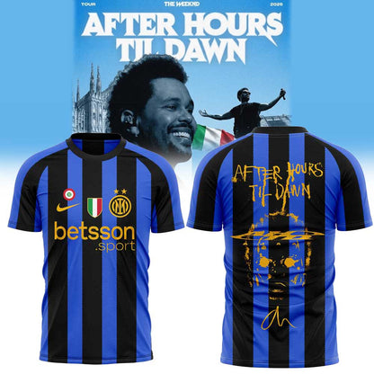 .  The Weeknd After Hours Til Dawn Tour x Inter Milan Limited Edition Shirt