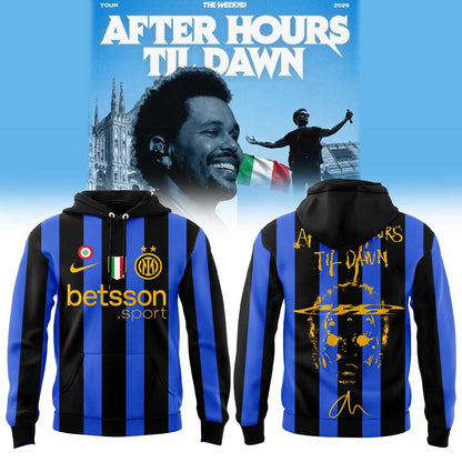 .  The Weeknd After Hours Til Dawn Tour x Inter Milan Limited Edition Hoodie