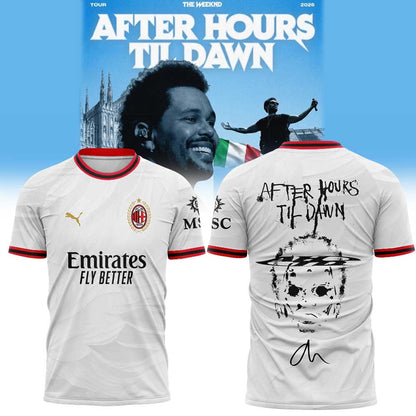 .The Weeknd After Hours Til Dawn Tour x AC Milan Limited Edition Shirt V4