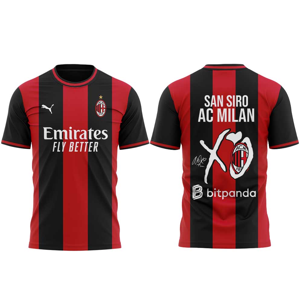 .The Weeknd After Hours Til Dawn Tour x AC Milan Limited Edition Shirt V2