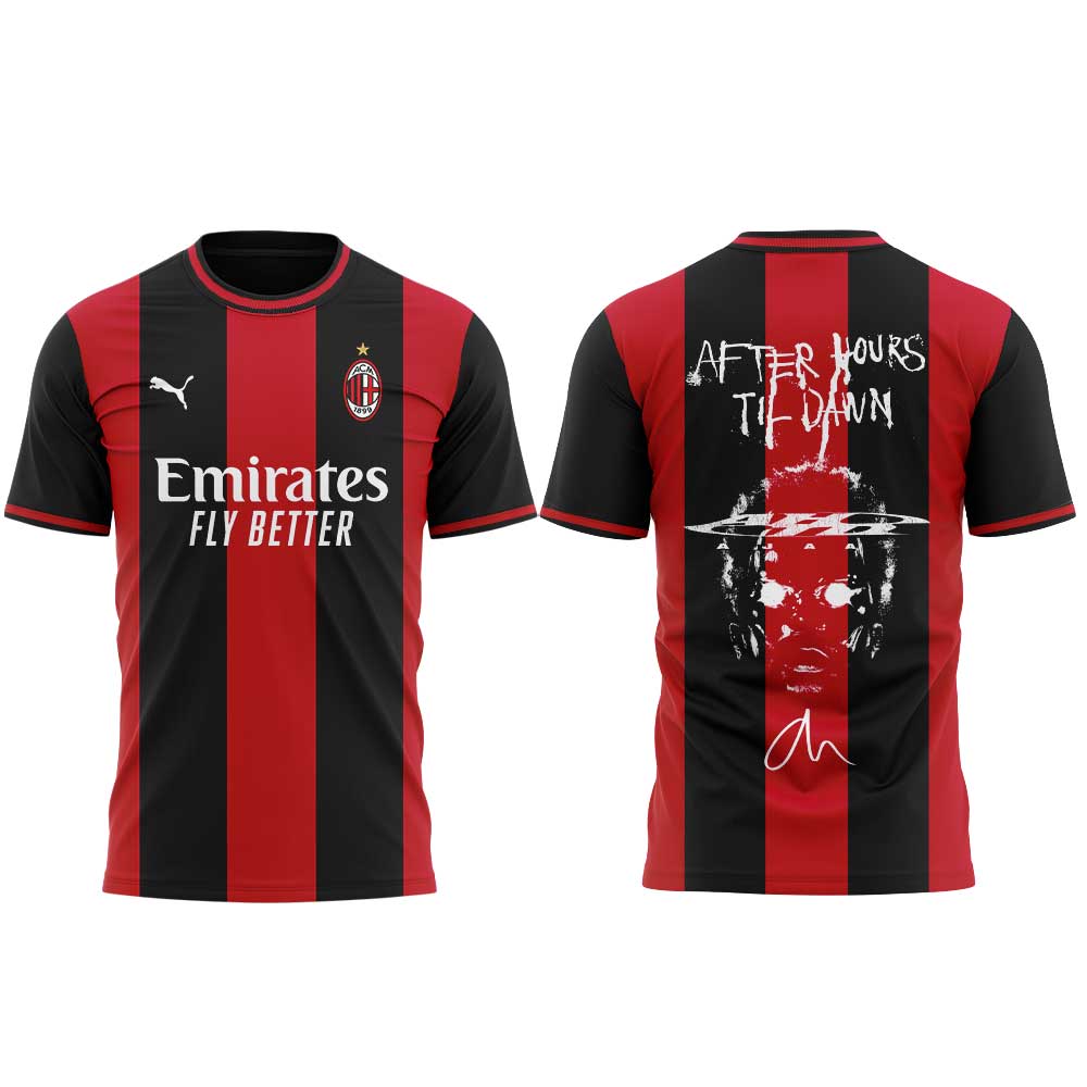 .The Weeknd After Hours Til Dawn Tour x AC Milan Limited Edition Shirt