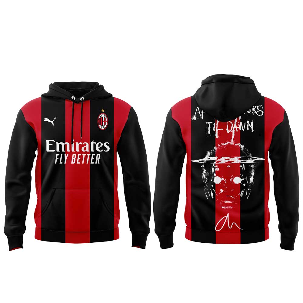 .The Weeknd After Hours Til Dawn Tour x AC Milan Limited Edition Hoodie
