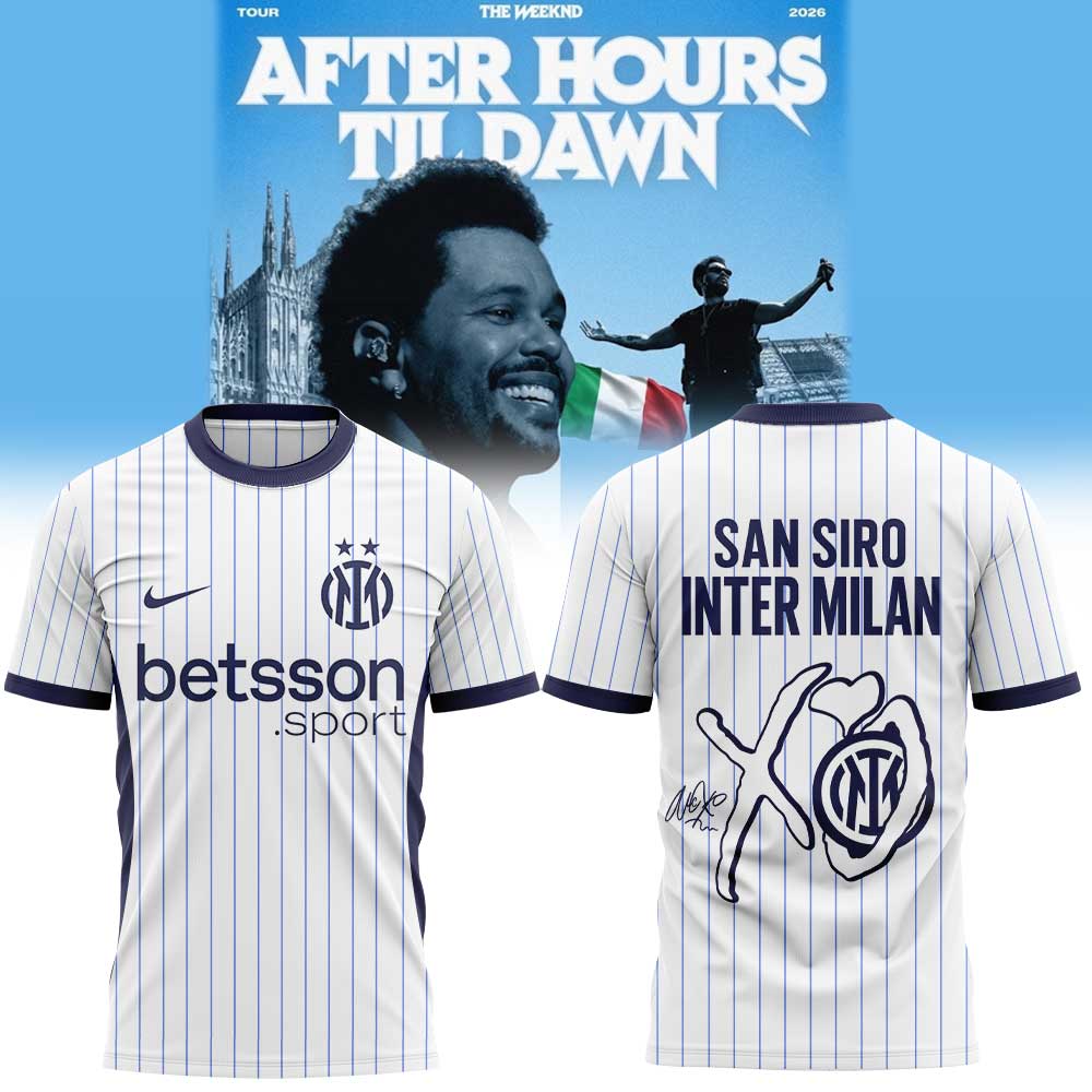.  The Weeknd After Hours Til Dawn Tour x Inter Milan Limited Edition Shirt V4