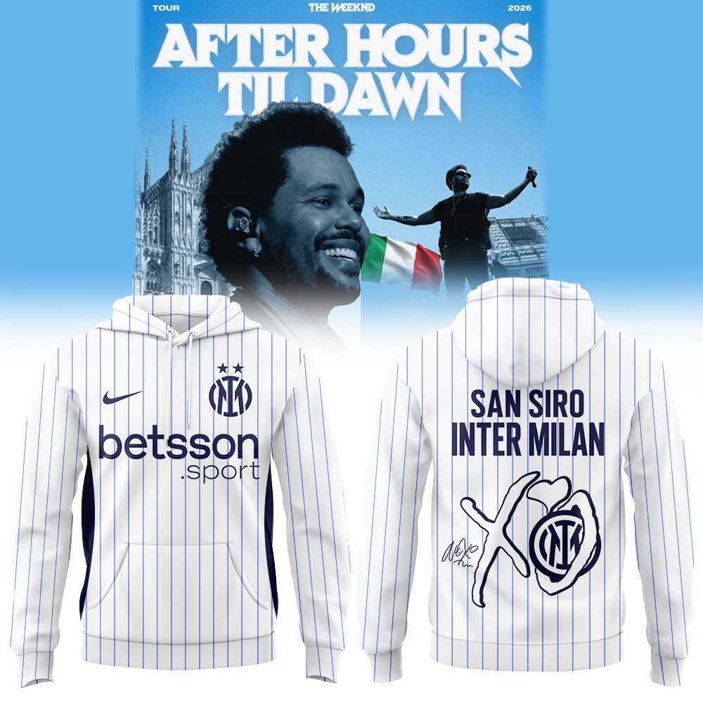 .  The Weeknd After Hours Til Dawn Tour x Inter Milan Limited Edition Hoodie  V4