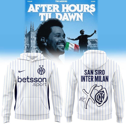 .  The Weeknd After Hours Til Dawn Tour x Inter Milan Limited Edition Hoodie  V4