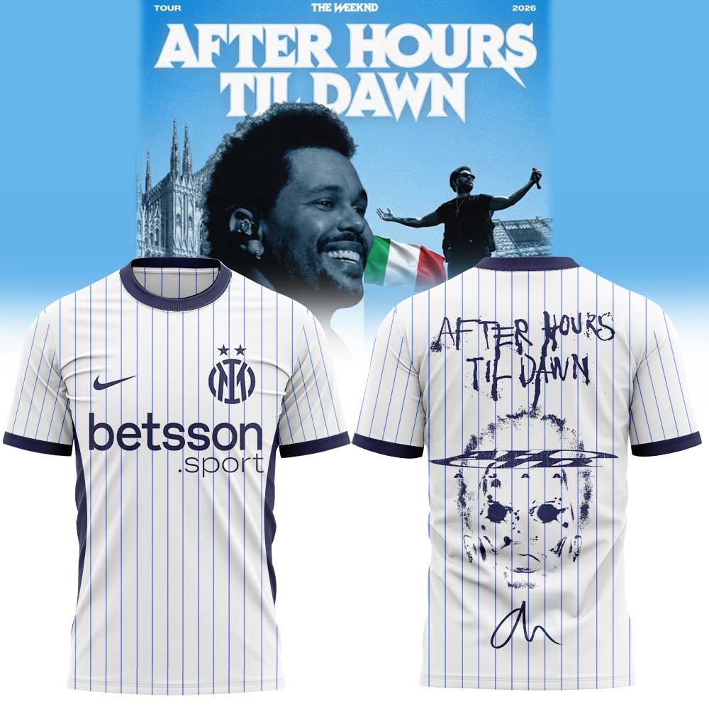 .  The Weeknd After Hours Til Dawn Tour x Inter Milan Limited Edition Shirt V3