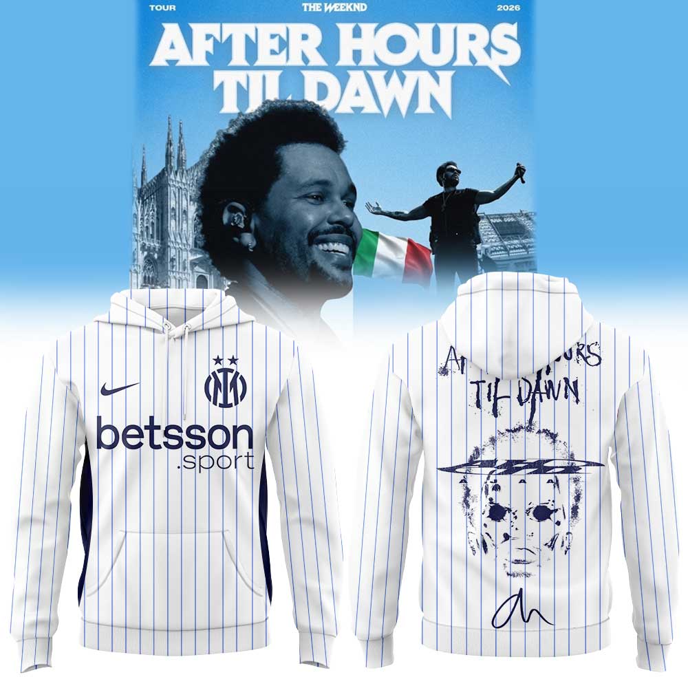 .  The Weeknd After Hours Til Dawn Tour x Inter Milan Limited Edition Hoodie  V3