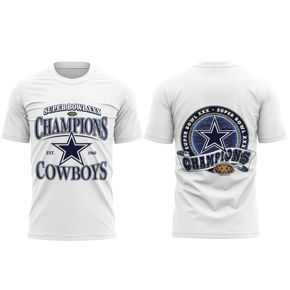 .                        Dak Prescott Super Bowl XXX Champions Est 1960 Dallas Cowboys Limited Edition Shirt