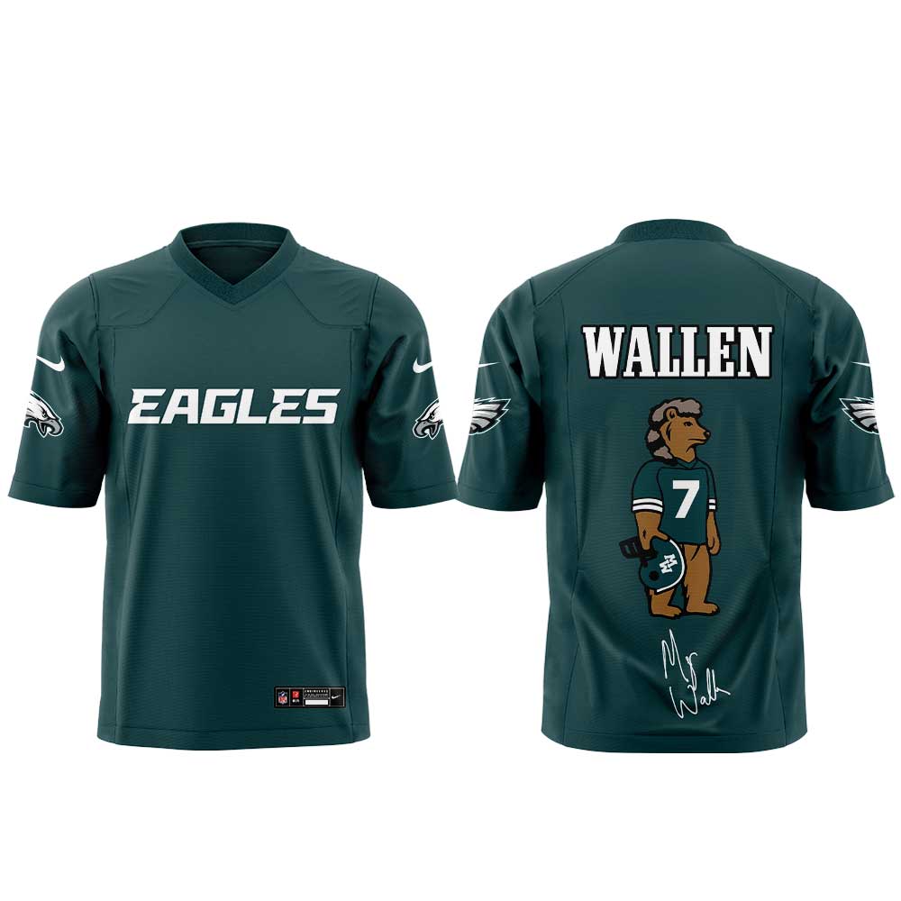 .                             Morgan Wallen Still The Problem Tour 2026 x Philadelphia Eagles Limited Edition Football Jersey V2