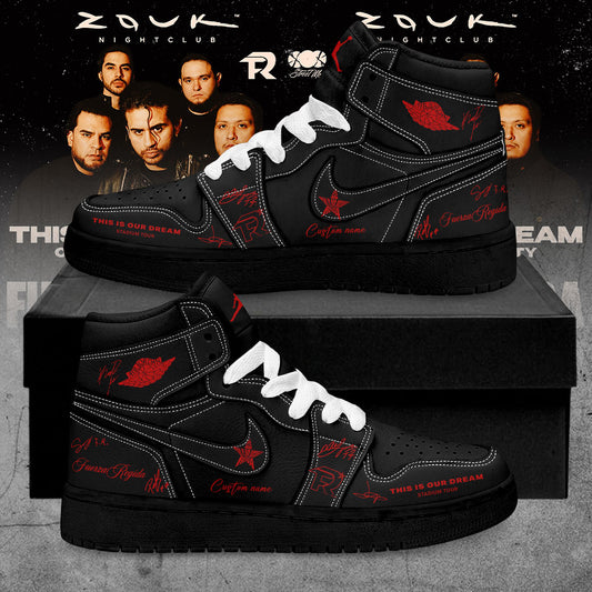 .                                 Fuerza Regida This Is Our Dream Stadium Tour 2026 V4 Signature Custom Name Shoes