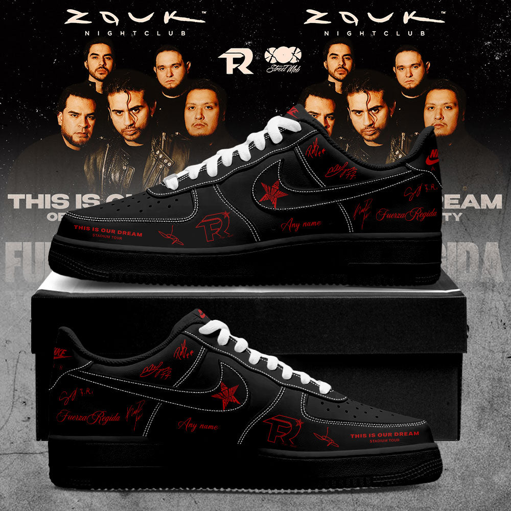 .                                 Fuerza Regida This Is Our Dream Stadium Tour 2026 V4 Signature Custom Name Shoes
