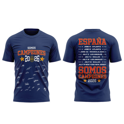 Spain World Cup Champions 2026 Blue V2 Shirt