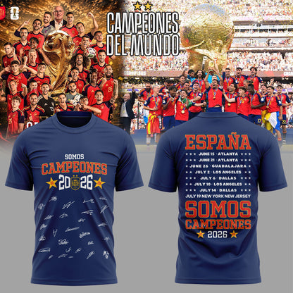 Spain World Cup Champions 2026 Blue V2 Shirt